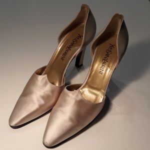 Yves Saint Laurent satin D'orsay pumps 9M